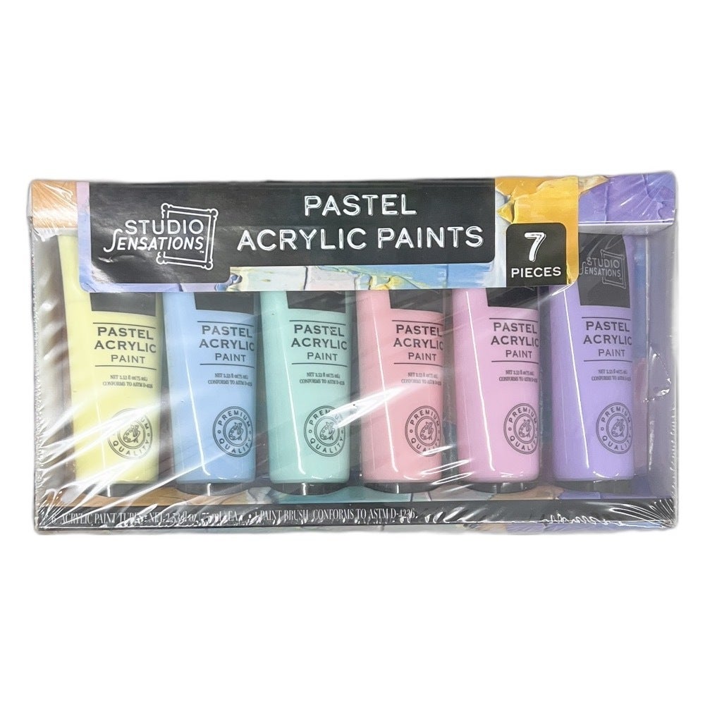 Anker Play Studio Sensations 7pc Pastel Acrylic Paints & Brush Set